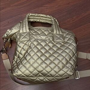 Gold Quilted Handbag